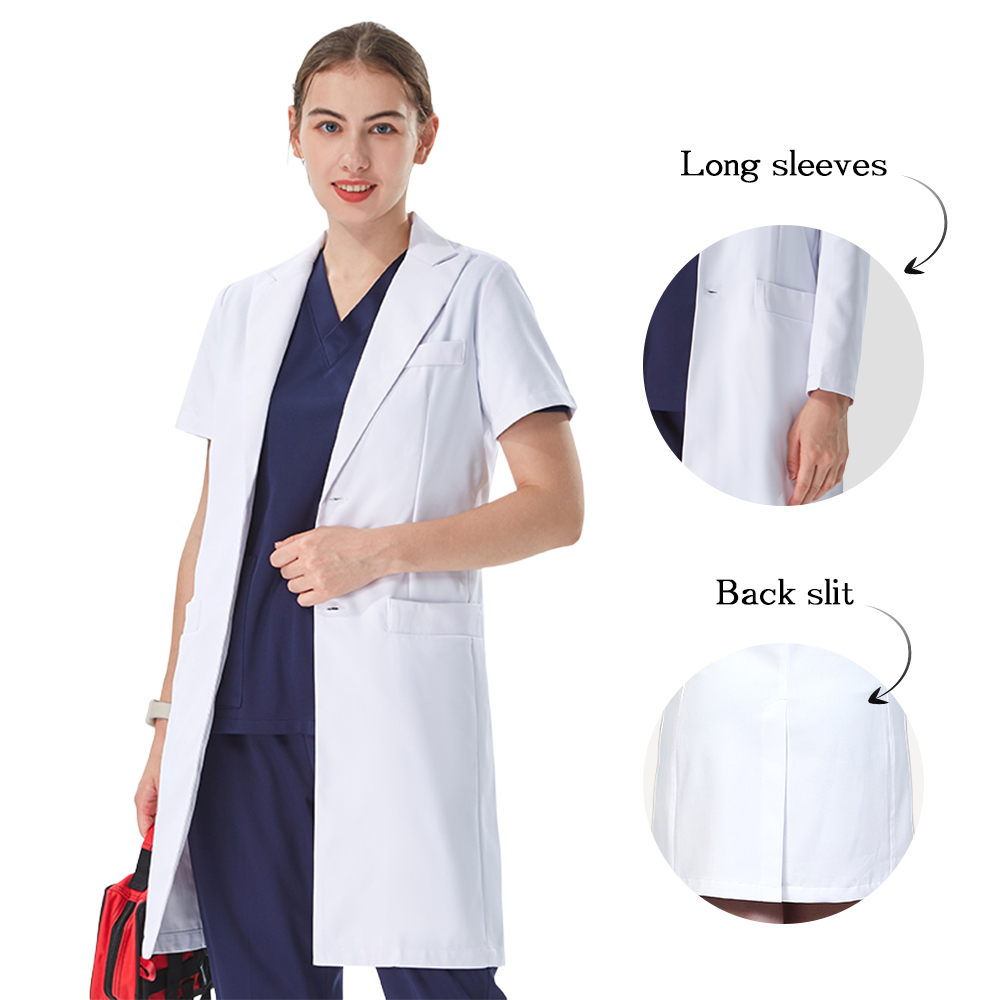 Thoughtful Lapel Collar White  - Medical Lab Uniform recensione e prezzo