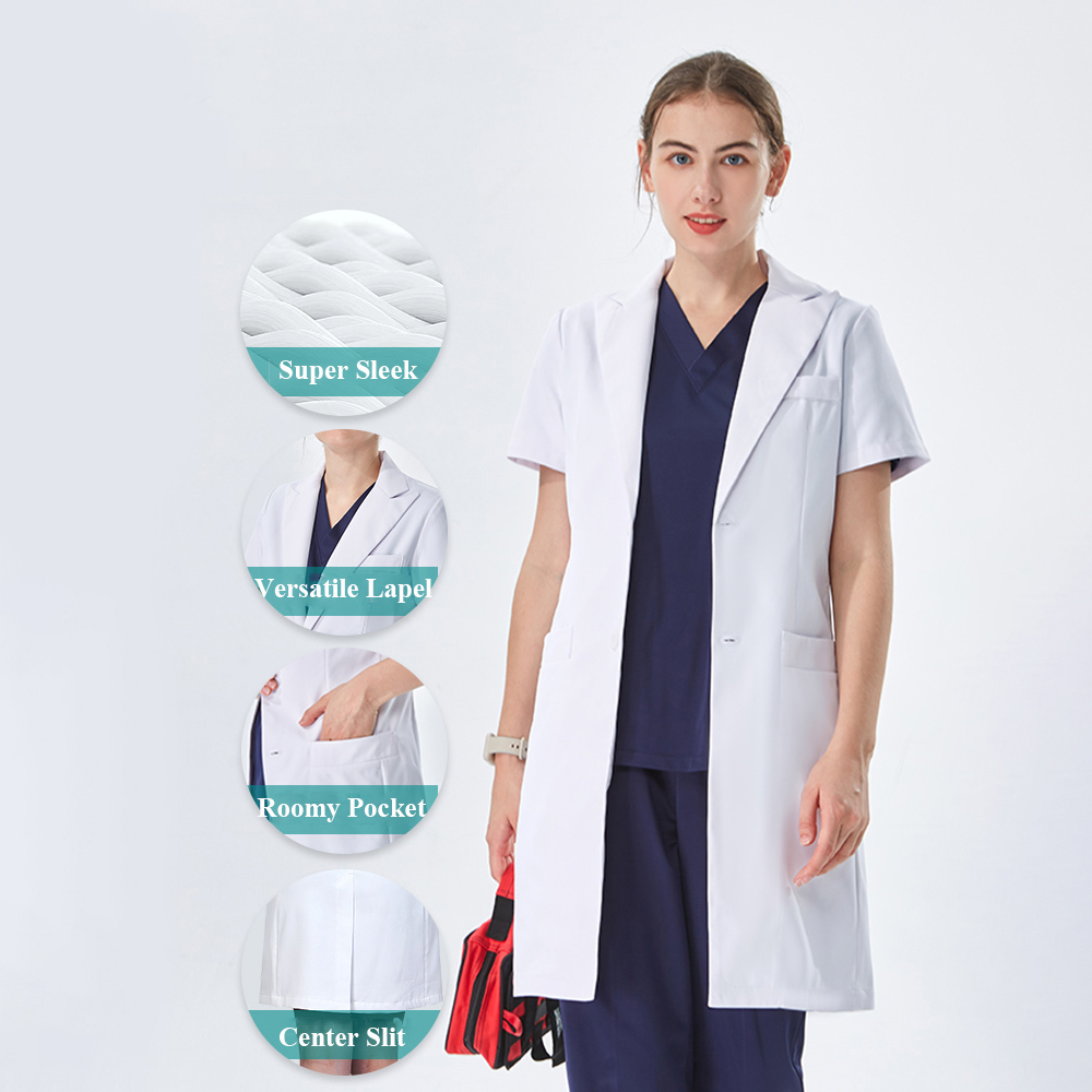Thoughtful Lapel Collar White  - Medical Lab Uniform recensione e prezzo